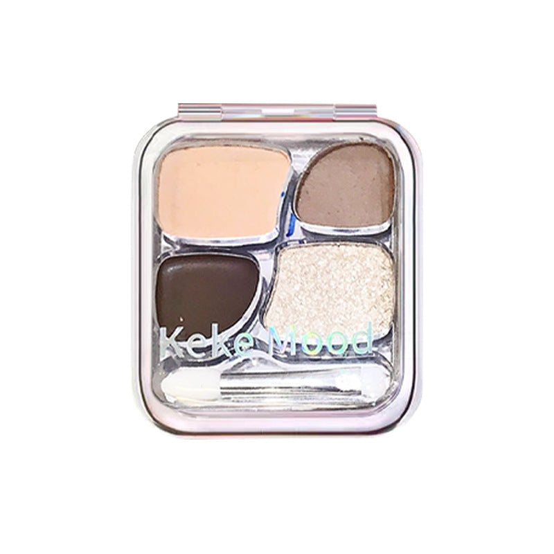 Kekemood 4-Color Earth Tone Eyeshadow