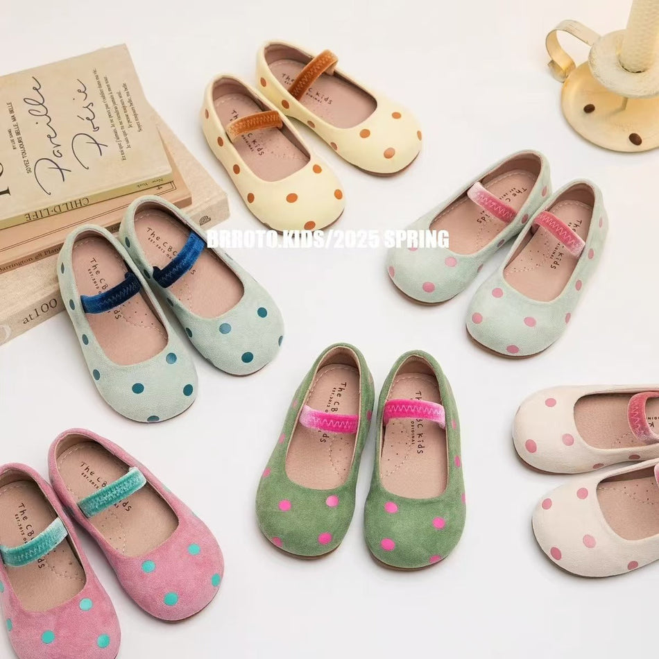 STOCK-Girls’ Casual Leather Princess Shoes