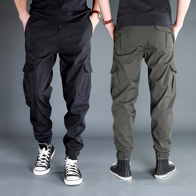 Ankle-Tied Harem Joggers – Loose Fit Cargo Pants Men
