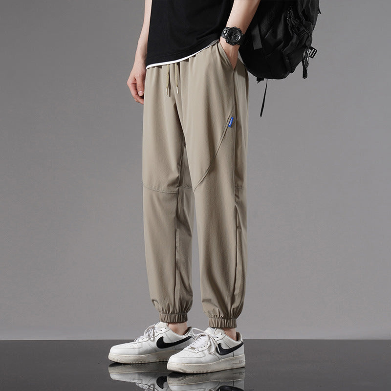 Ice Silk Ankle-Length Sports Pants Mens 2025