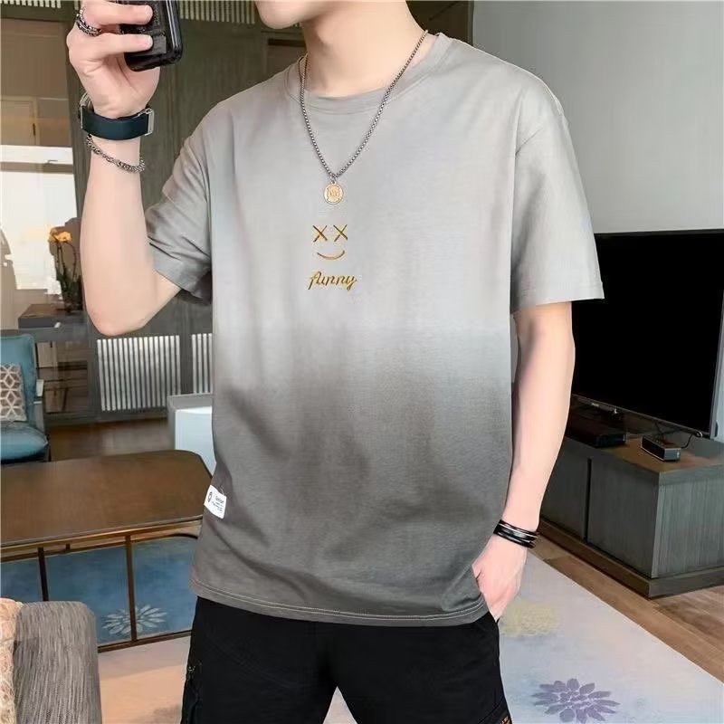 Gradient Smiley T-Shirt – Trendy Men’s Summer Top