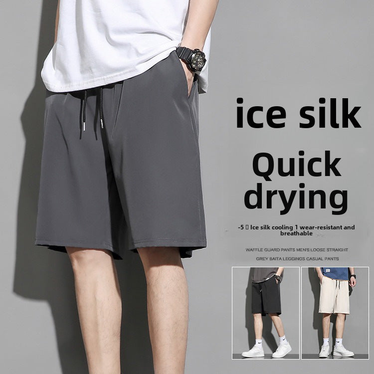 Ice Silk Summer Leisure Shorts – Sporty & Stylish