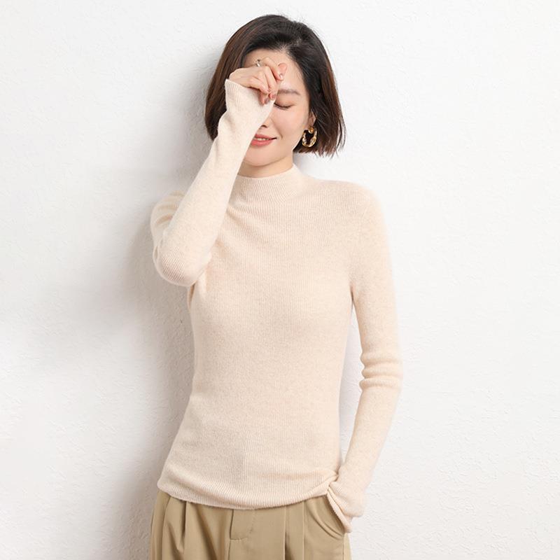 INSTOCK-Women’s Half-High Collar Knit Sweater Pullover