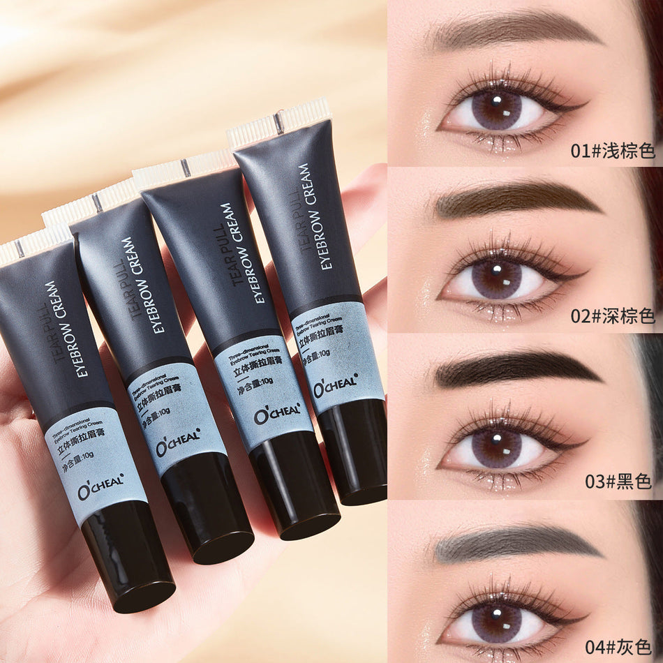 Ouqianya Stereo Peel-Off Waterproof Eyebrow Dye Cream