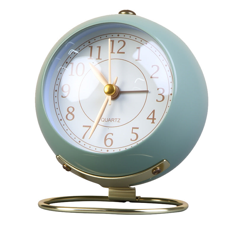 Small Fat Bell Alarm Clock Super Loud Nightlight for Bedroom