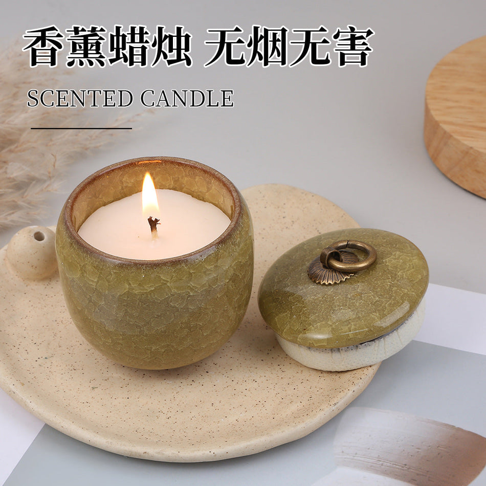 Chinese Style Pear-Shaped Incense Candle with Rich Aroma