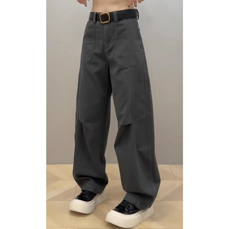 Gray Plus Size Banana Workwear Jeans for Women