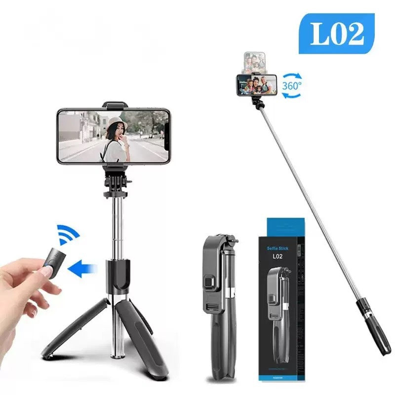 L02 Bluetooth Selfie Stick Tripod with Remote Control