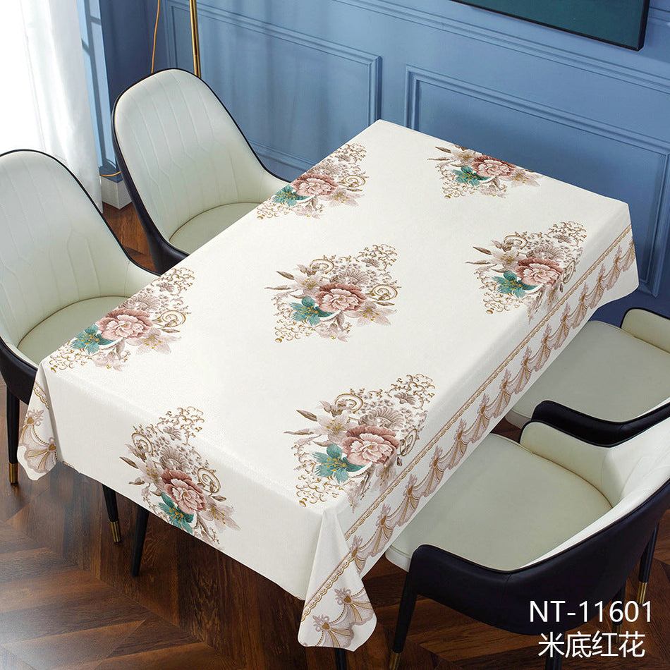 Chinese-Style PVC Tablecloth – Waterproof & Oil-Proof
