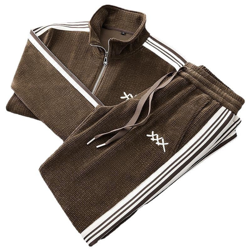 STOCK-Men’s Autumn & Winter Sports Suit – Zipper Stand Collar