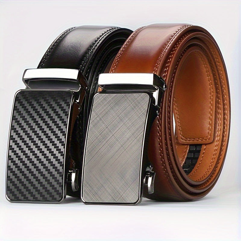 Matte Leather Belt – Youth Business Auto Buckle