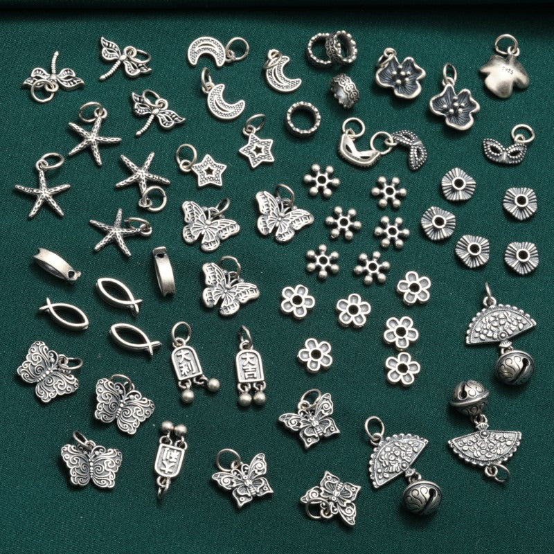 Sterling Silver DIY Jewelry Charms Beads Vintage Accessories