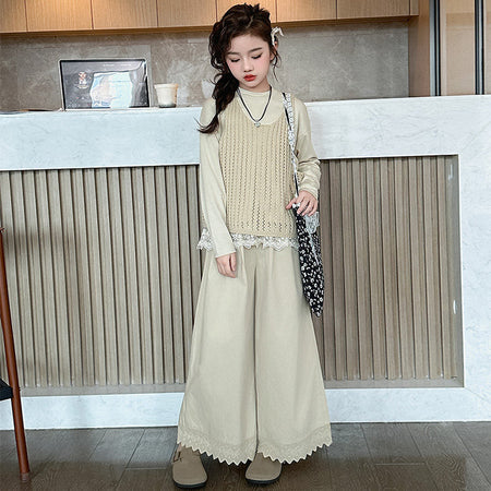 Girls Korean Vest Set – Spring 3-Piece Outfit – Outfit Sets – Image 6