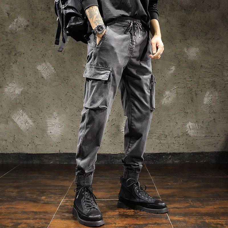 Men’s Military Green Cargo Pants – Loose & Multi-Pocket