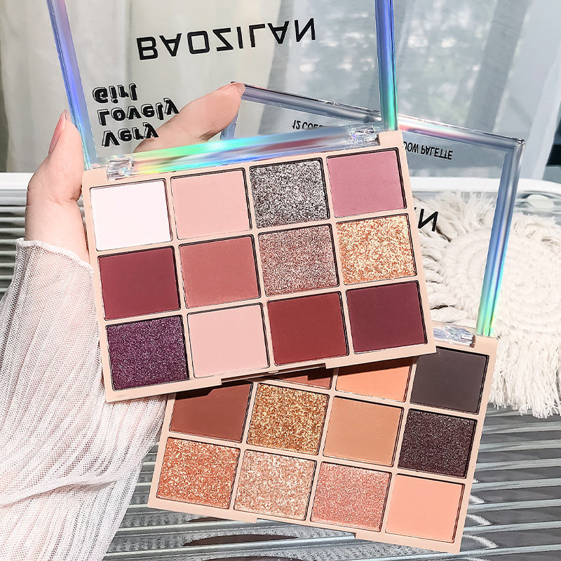 BAOZILAN 12-Color Milk Tea Eyeshadow Palette