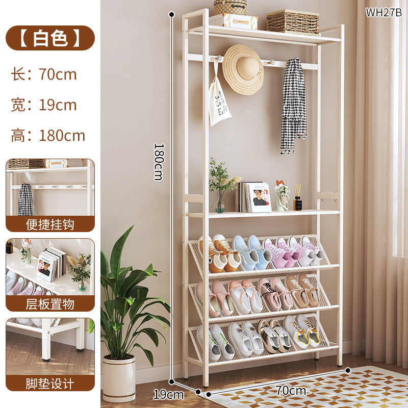Multi-Layer Shoe & Coat Rack – Space-Saving Door Storage