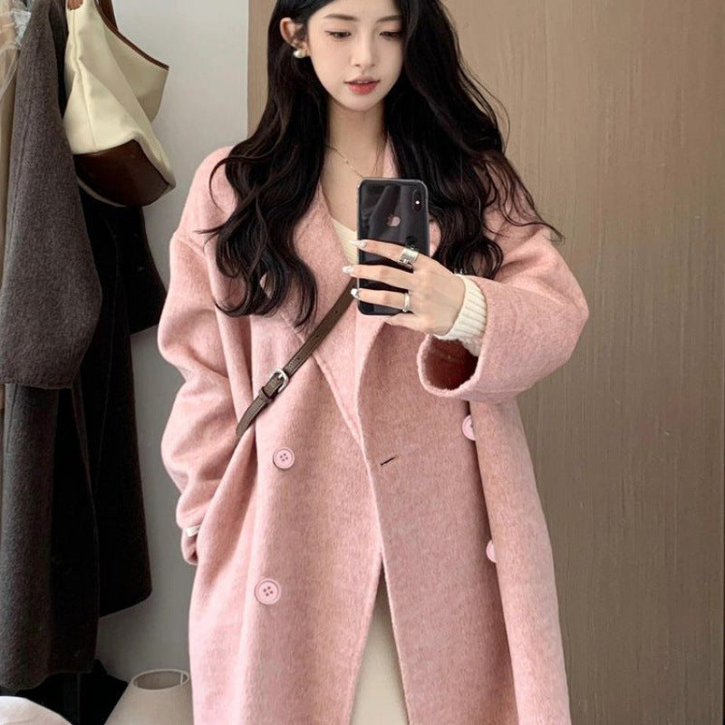 STOCK-Oatmeal Woolen Coat