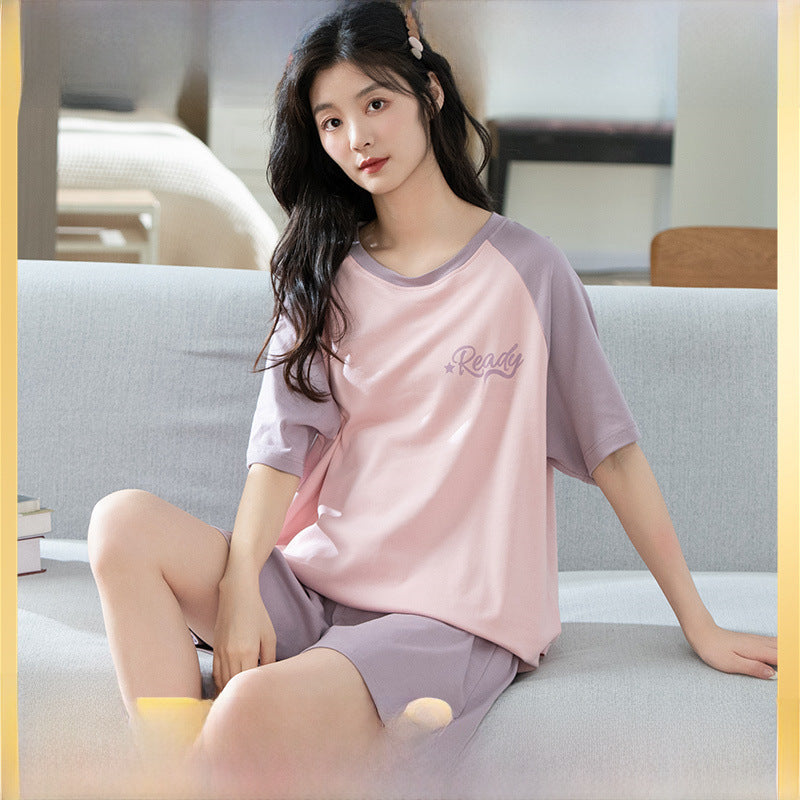 Plus Size Cotton Shorts Pajama Set