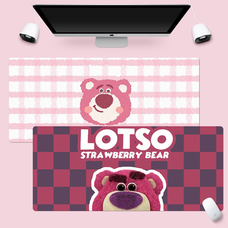 Strawberry Bear Extra Large Cute Mouse Pad