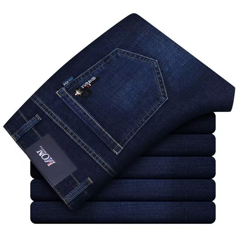 Men’s Plus-Size High-Waist Loose Stretch Jeans 2023