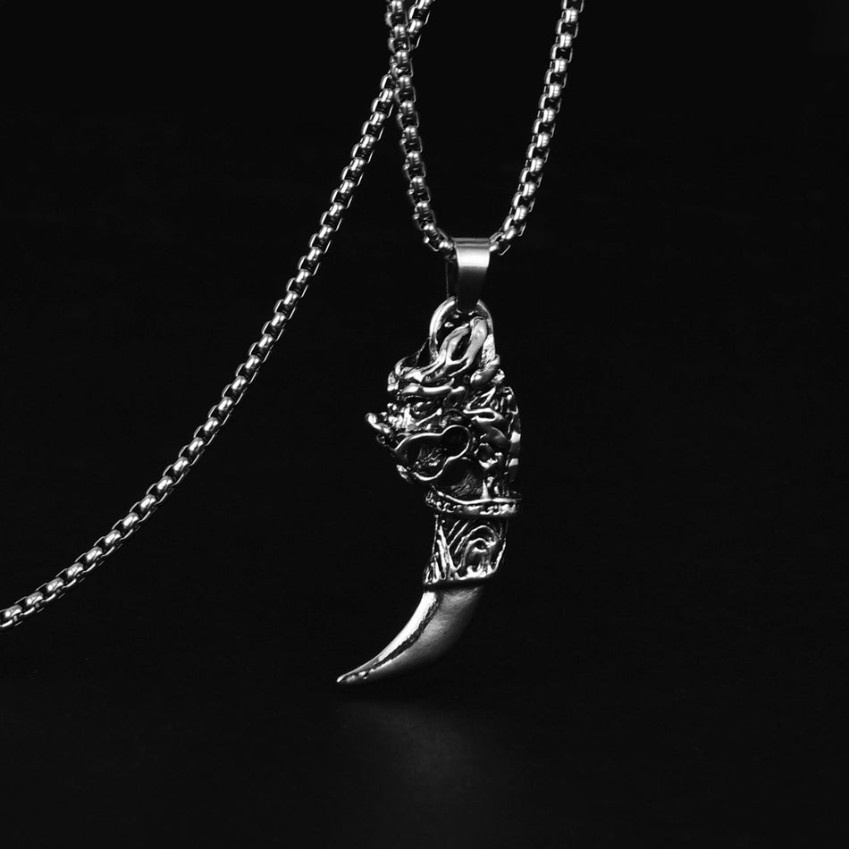 Wolf Tooth Necklace for Men | Luxury Hip-Hop Pendant