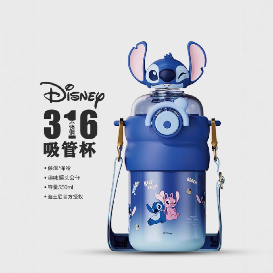 Stitch Cartoon Thermos – Large Capacity for Students