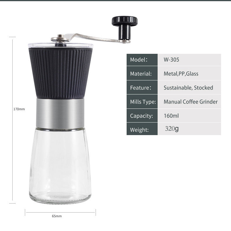 Classic Hand-Cranked Coffee Machine with Grinder