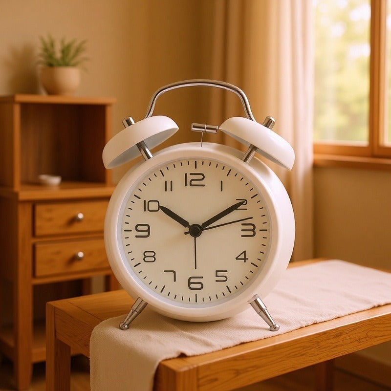 4-Inch Super Loud Stereo Alarm Clock for Students