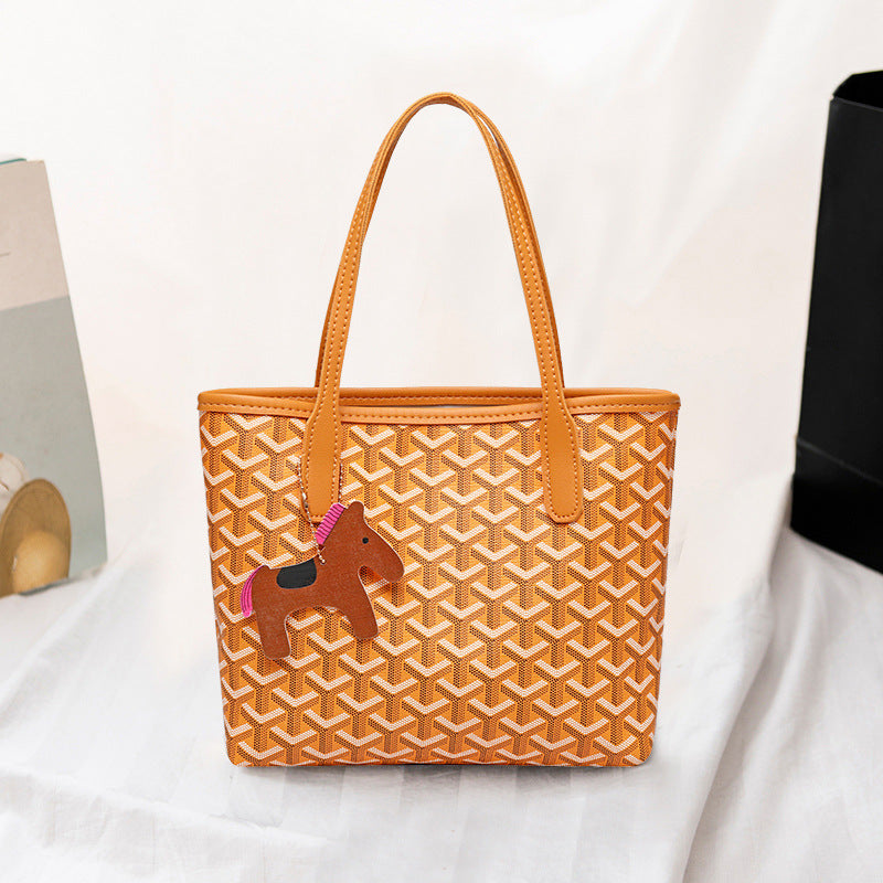 Korean Style Houndstooth Bucket Bag for Women – 2022