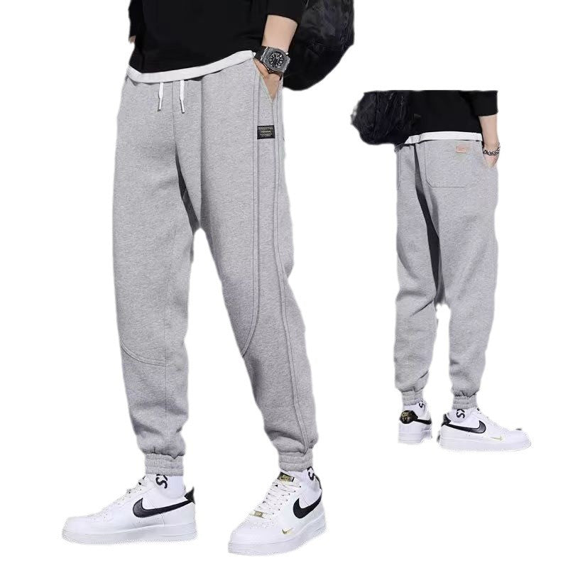 2025 Men’s Plus Velvet Winter Pants Loose Fit Casual Warm