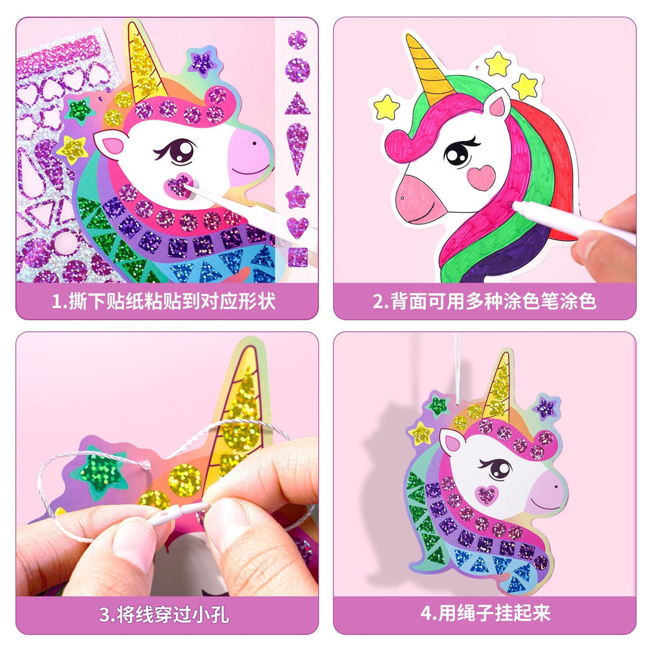 Princess Theme Mosaic Sticker Set – Kids DIY Coloring Toy