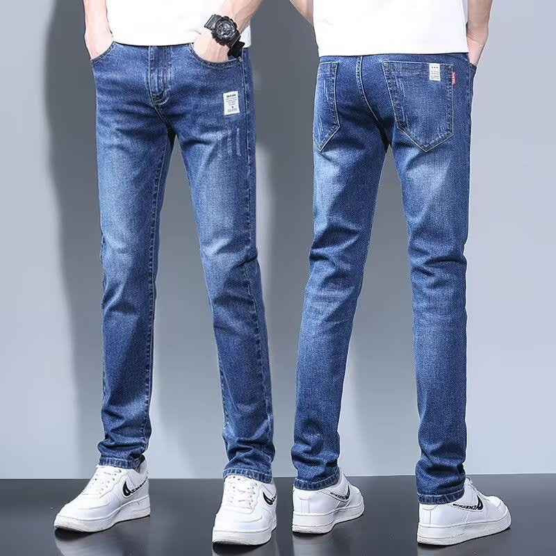 Light Blue Slim Jeans – High-End Straight Cut 2025