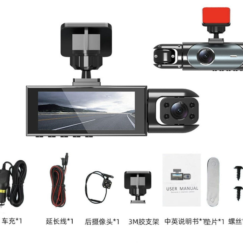 C309 Triple-Lens 1080P HD Driving Recorder
