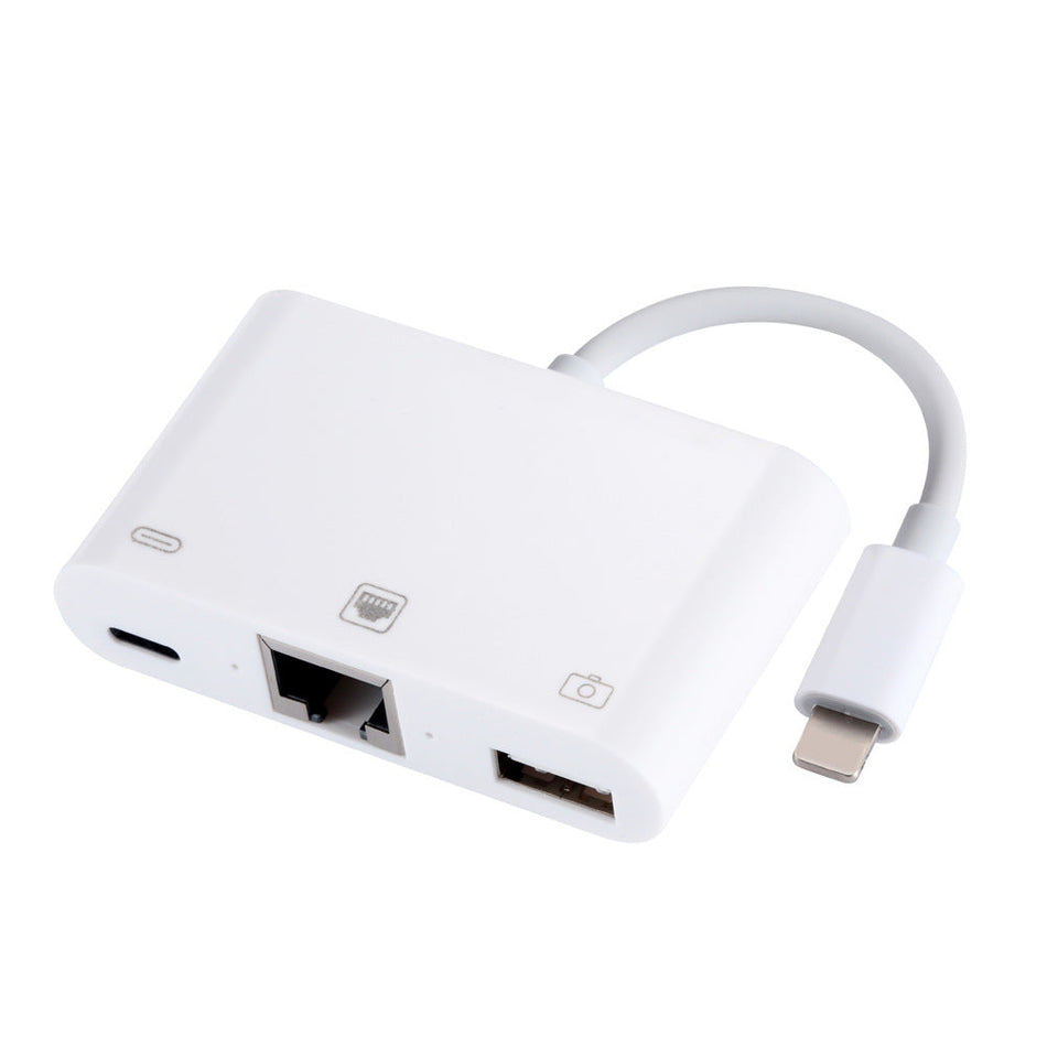 3-in-1 Lightning to RJ45 Ethernet OTG Charging Adapter