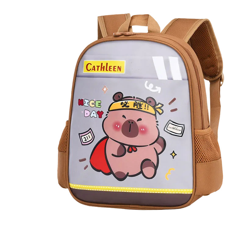 Kids Capybara Waterproof Lightweight School Backpack