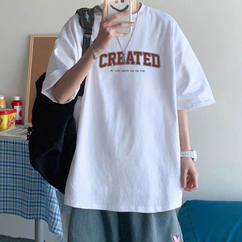 Men's Heavy Cotton Printed T-Shirt – Loose Hong Kong Style