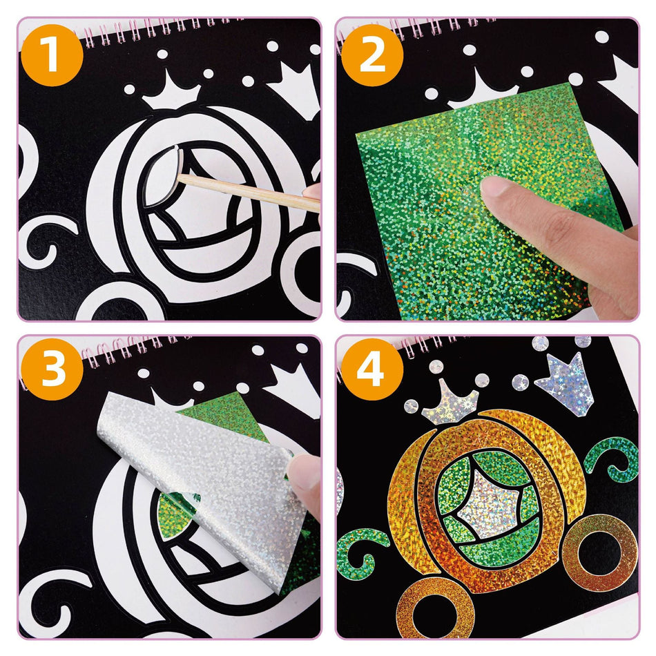 Princess & Animal Magic Art Stickers – DIY Coloring Toy