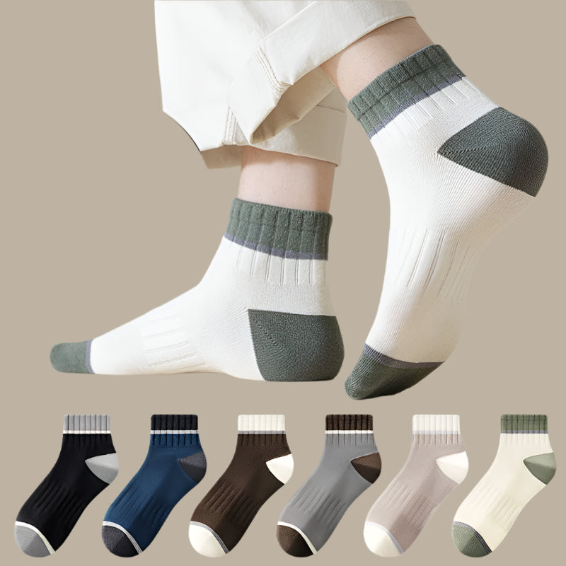 STOCK-PACK OF 6 - Men’s Mid-Tube Sports Socks – Antibacterial &