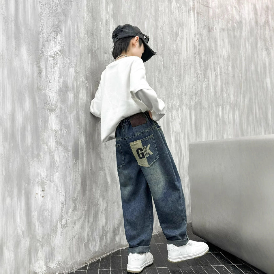 Boys Trendy Jeans Spring Autumn 2025 Long Pants