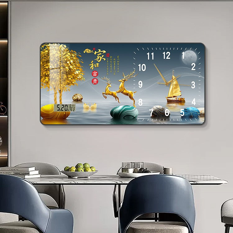 Light Luxury Modern Wall Clock with Perpetual Calendar