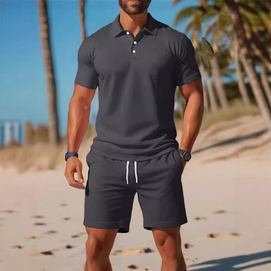STOCK-2025 Men's Polo & Shorts Summer Set Nepal