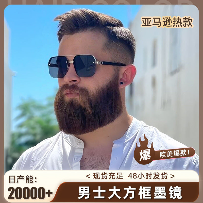2026 High-End Men’s Large Square Fashion Sunglasses