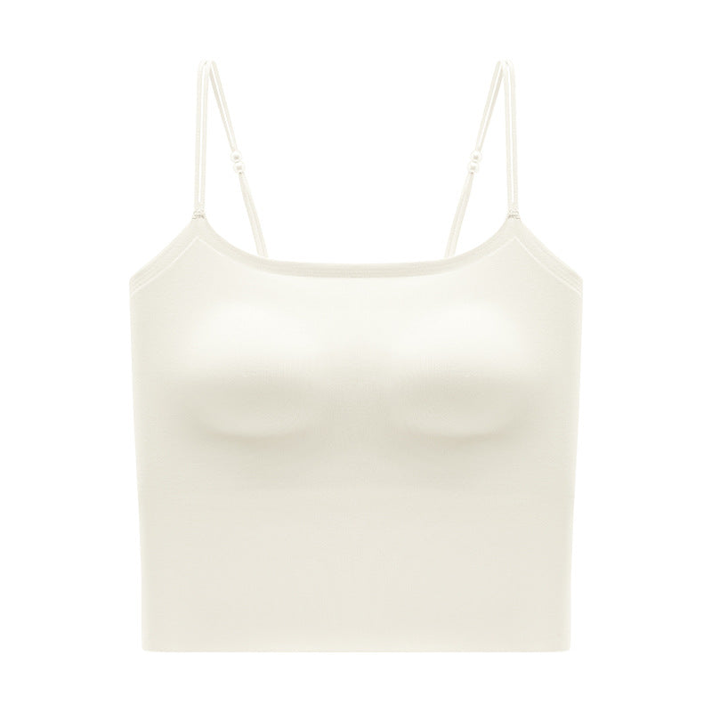 White Camisole with Chest Pad –Summer Outerwear