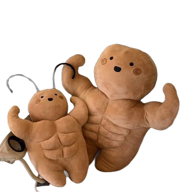 Funny Muscle Cockroach Plush Toy Creative Kids Doll