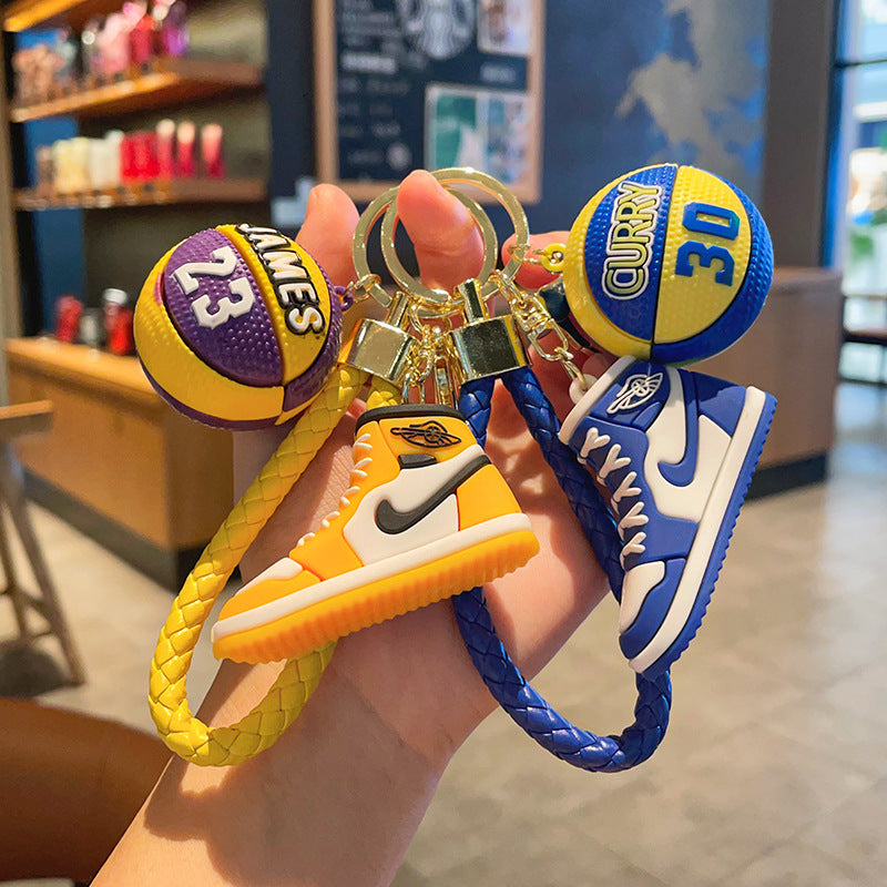 Mini Basketball Shoe Keychain – Sporty Bag Charm