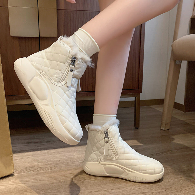 Women’s Fleece-Lined High-Top Snow Boots Winter 2026