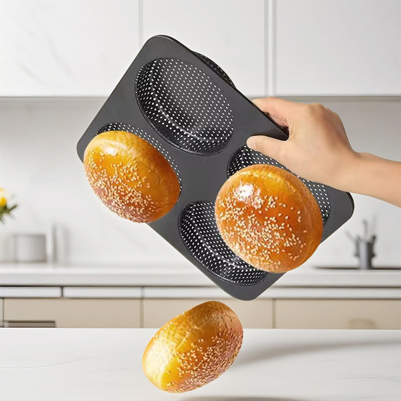 Hamburger Pineapple Bread Baking Mold Air Hole Round Pan
