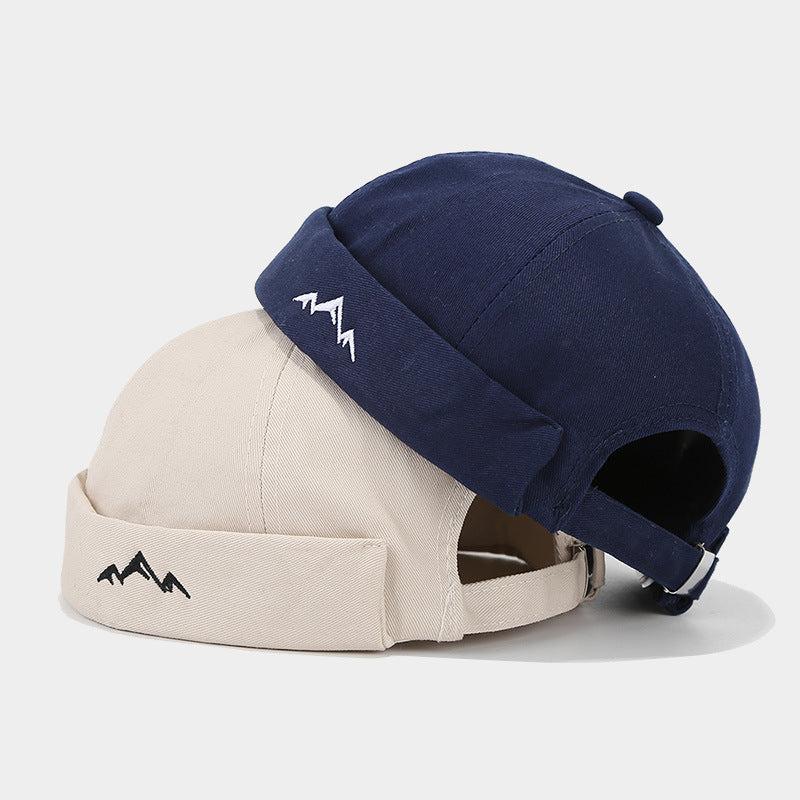 STOCK-Men’s Vintage Dome Hat – Embroidered Street Fashion Cap
