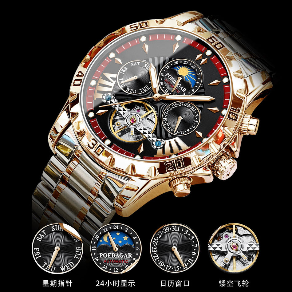 STOCK-Swiss Brand Men’s Automatic Mechanical Watch Waterproof