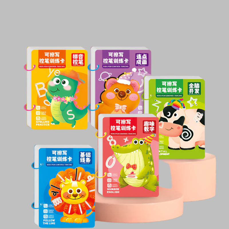 Erasable Pen Control Practice Cards – Kids Handwriting Toy